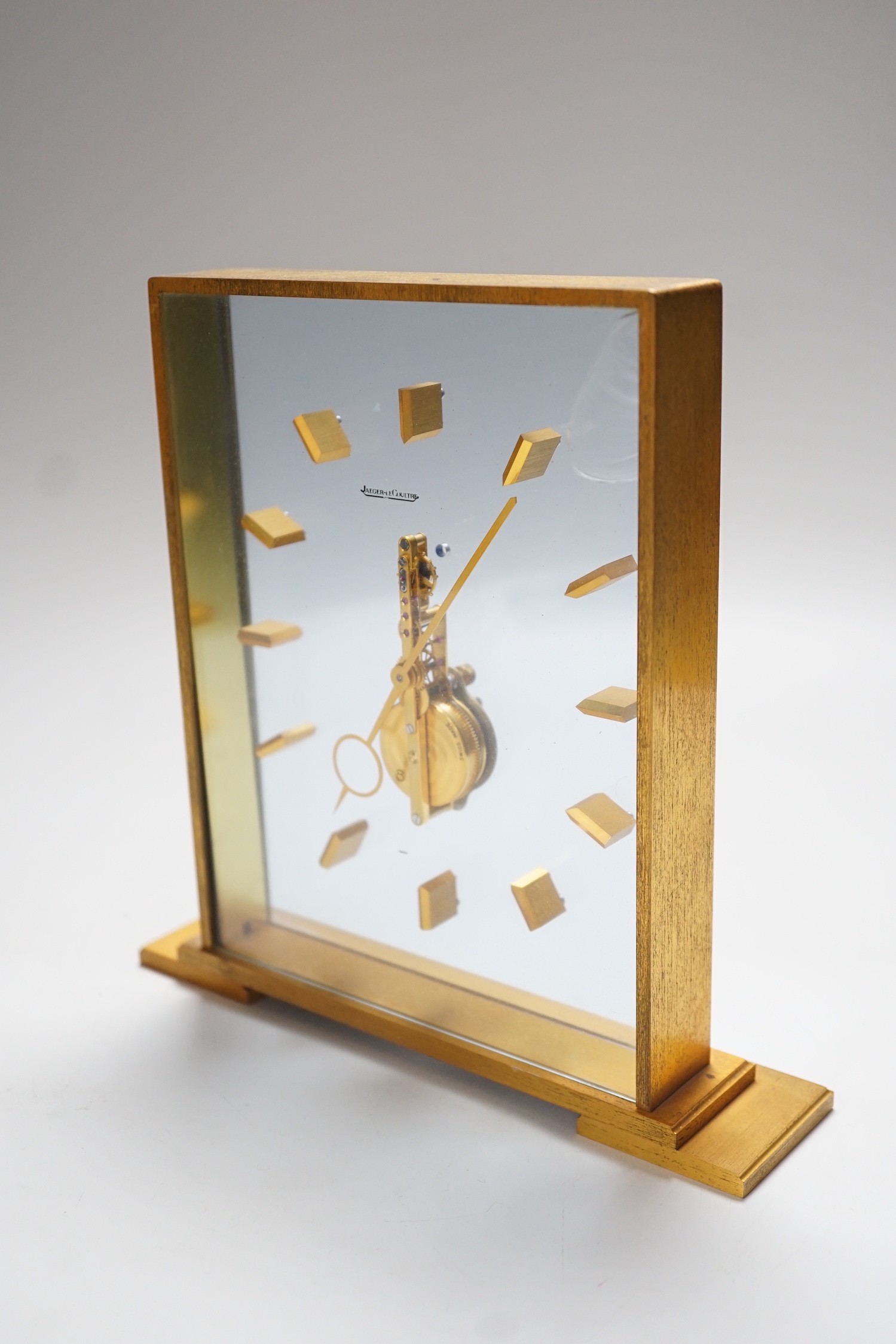 A Jaeger le Coultre mystery timepiece (glass chipped), 19.5cms high